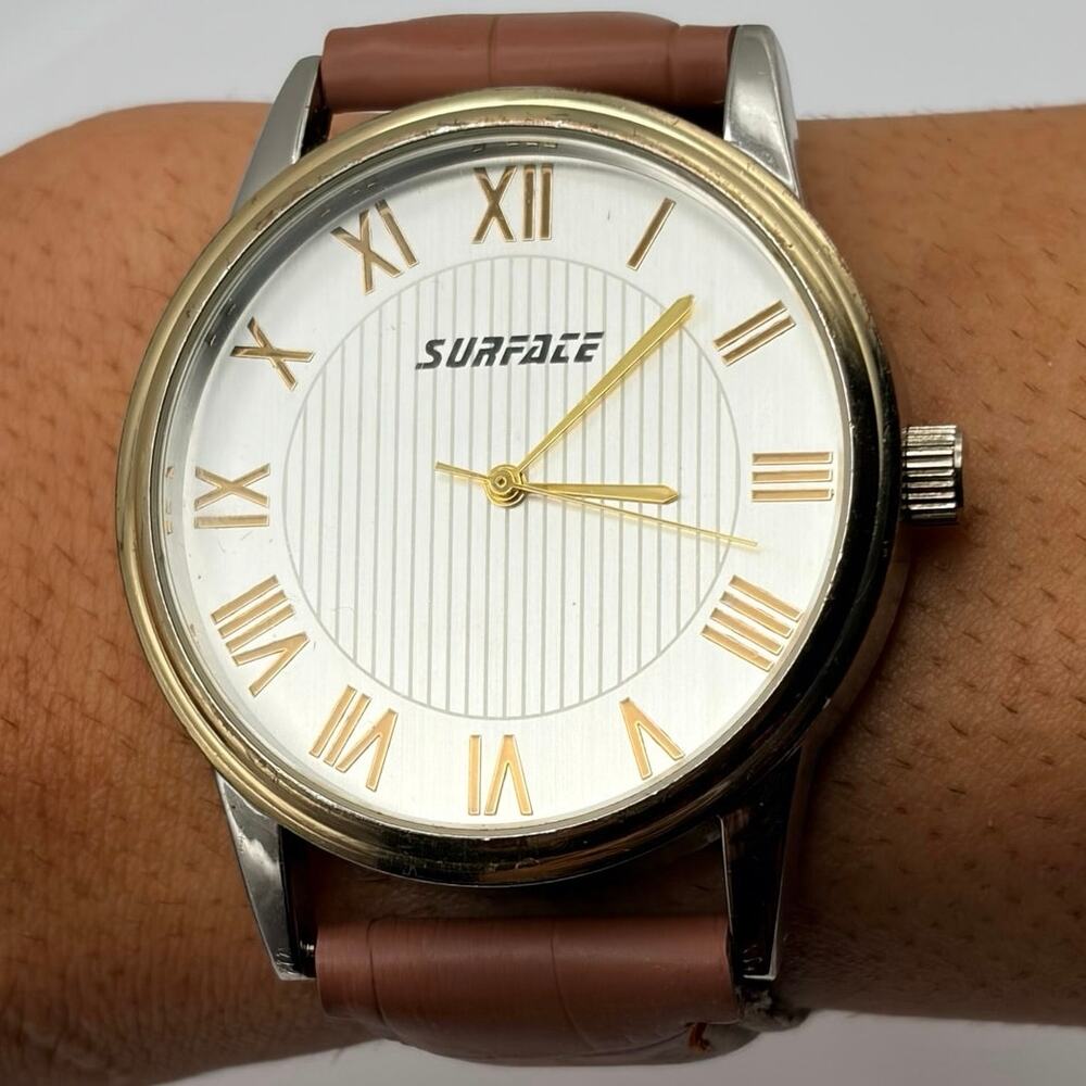 Gold & Brown Surface Men’s Watch